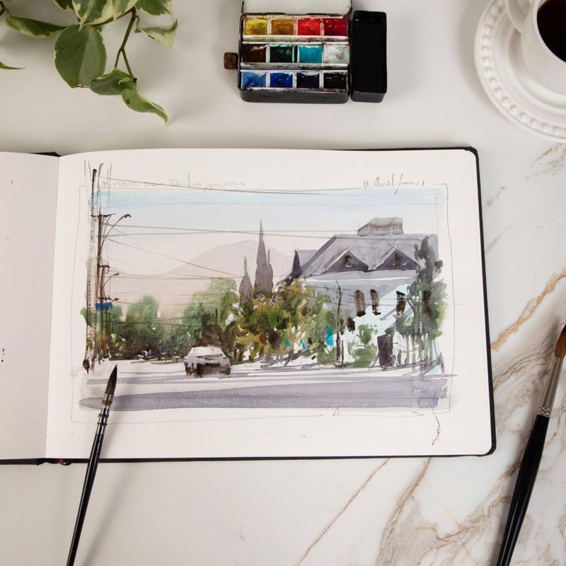 HahnemÃ¼hle كتاب أكواريل هانيموله A5 (8.3 × 5.8 بوصة) 200 جرام عمودي - Image 2